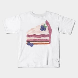 Blueberry pie watercolor Kids T-Shirt